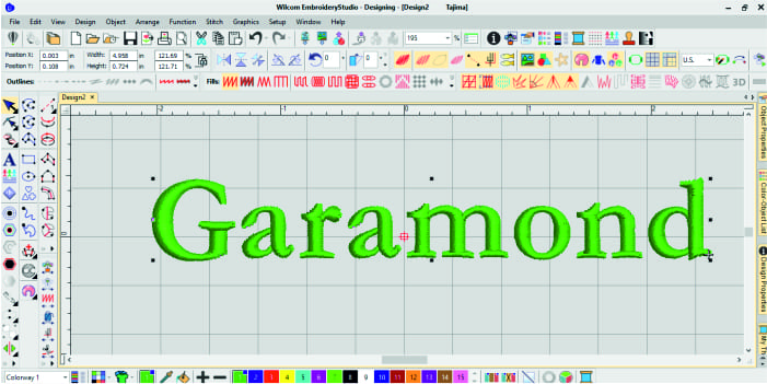 Garamond Embroidery Font